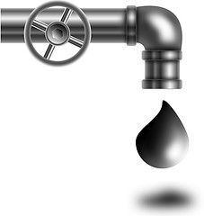 Image showing Pipe with oil