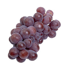 Image showing Red grapes on a white background