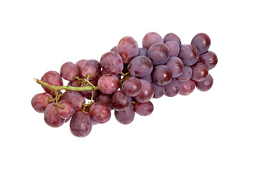 Image showing Red grapes on a white background