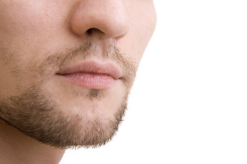 Image showing The bottom part of a man's face