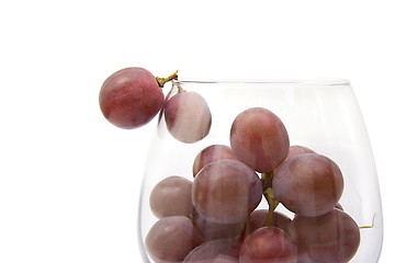 Image showing Grapes in a glass