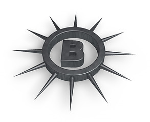 Image showing spiky letter b