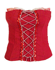 Image showing red corset female