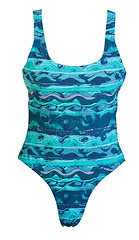 Image showing conjoint blue swimsuit