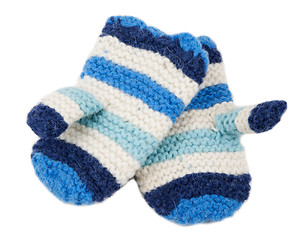 Image showing Warm knit gloves