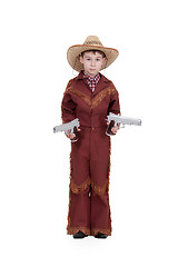 Image showing boy dressed as a cowboy