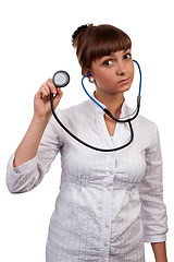 Image showing beautiful young woman doctor