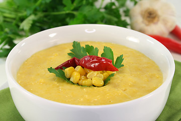 Image showing Corn soup