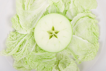 Image showing Apple and salad sheet