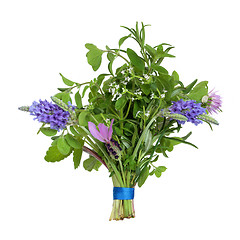 Image showing Flower and Herb Leaf Posy