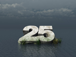 Image showing twenty five