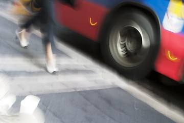 Image showing Late for the Bus