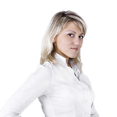 Image showing The business young woman