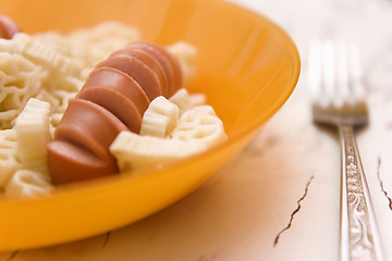 Image showing Sausage and macaroni