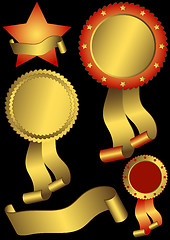 Image showing Set metallic awards