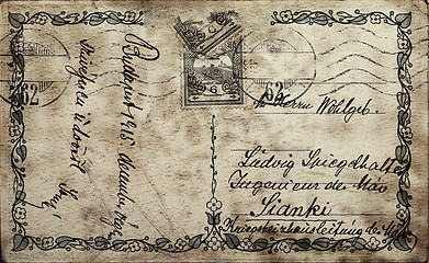 Image showing Vintage postcard