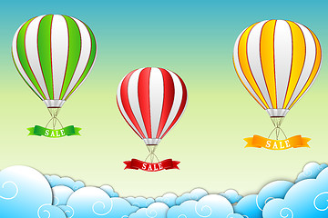 Image showing parachute with sale tag