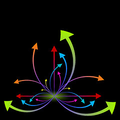 Image showing growing colorful arrows