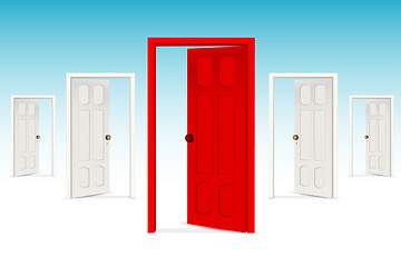 Image showing abstract open doors