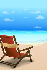 Image showing chair by the beach