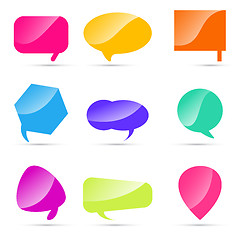 Image showing set of colorful speech bubbles