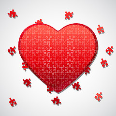 Image showing jigsaw puzzle heart