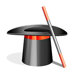 Image showing magic hat with stick