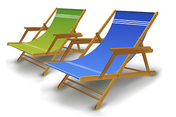 Image showing beach chairs