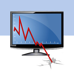 Image showing lcd with business graph