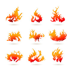 Image showing different shapes of fire