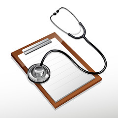 Image showing stethoscope with letterpad