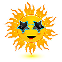 Image showing abstract sun wearing goggles