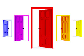 Image showing open doors