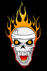 Image showing burning skull