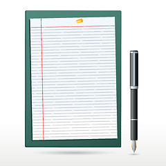 Image showing letter pad with pen