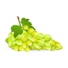Image showing grapes with leaf