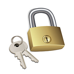 Image showing lock with keys