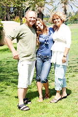 Image showing Daughter posing with her parents