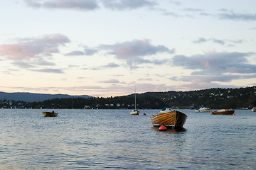 Image showing Boat in Sunset