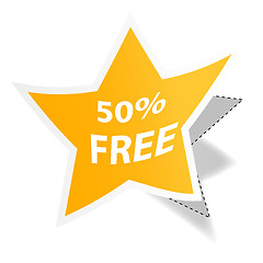 Image showing 50% free tag