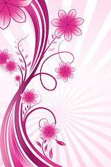 Image showing wavy floral background