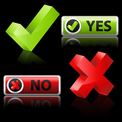 Image showing yes and no button