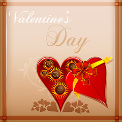 Image showing abstract valentine card
