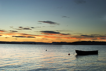 Image showing Boat in Sunset