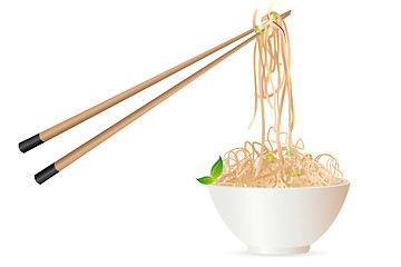 Image showing noodles with chopstick