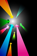 Image showing colorful growing arrows