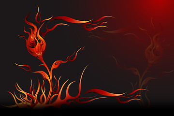 Image showing abstract fire background