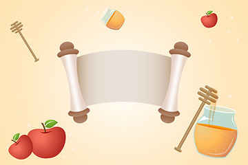 Image showing vector Rosh Hashanah template