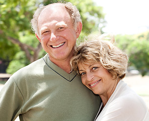 Image showing Loving, handsome senior couple