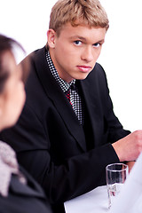 Image showing Confident businessman looking at you